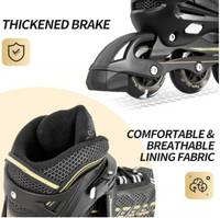 Adjustable Inline Skates with Light-Up Wheels for Kids & Adults