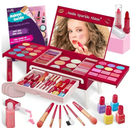 Kids Makeup Kit - Non-Toxic Real Washable Set for Girls Ages 3-10