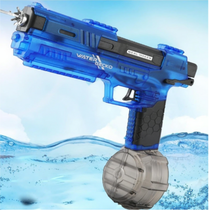 Strongest Water Pistol: Continuous Blaster, Transparent, Rechargeable