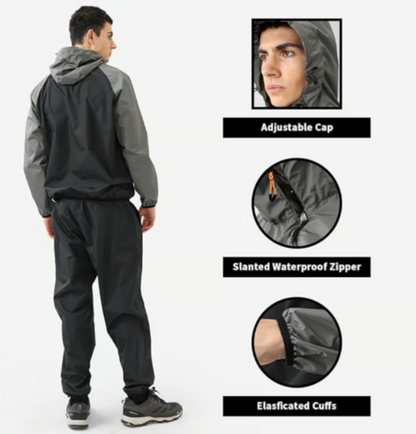 Rrtizan Men's Sauna Suit for Weight Loss: Sweat Jacket with Hood, Full Body