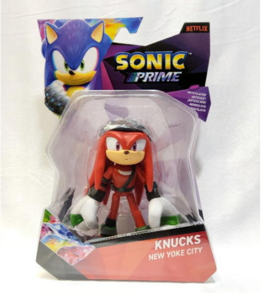 Sonic Prime Knucks New Yoke City 5" Action Figure with 13 Points Articulation