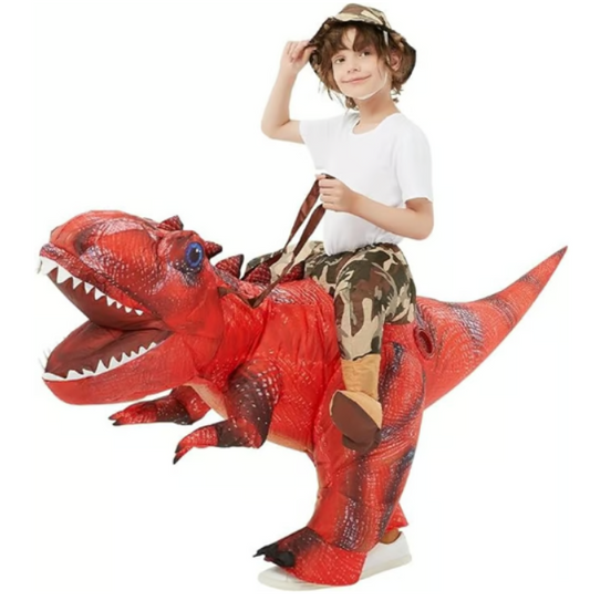 GOOSH Inflatable Dinosaur Costume for Kids – T Rex Blow Up Halloween Costume