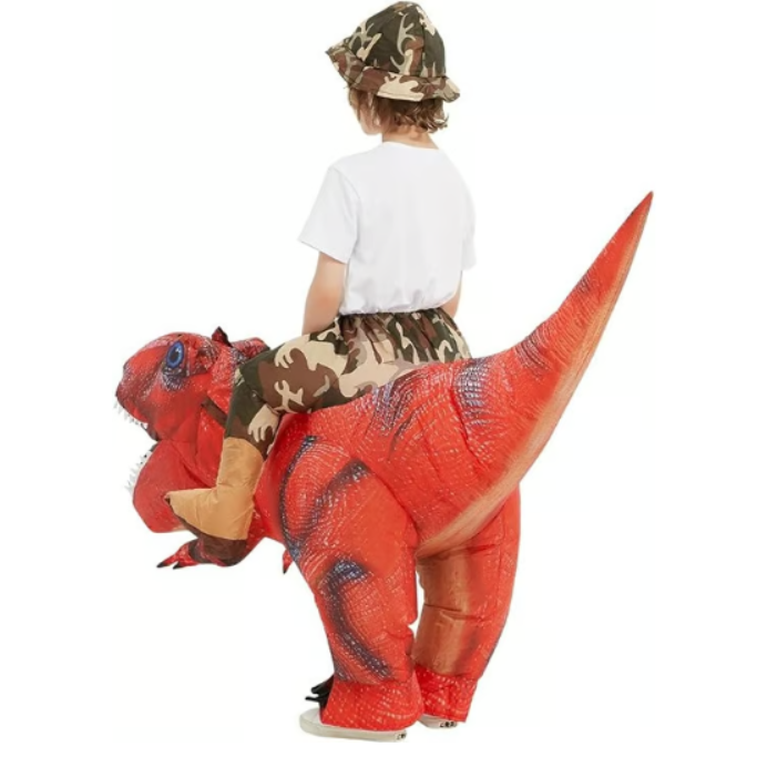 GOOSH Inflatable Dinosaur Costume for Kids – T Rex Blow Up Halloween Costume