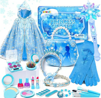 Frozen Elsa Princess Dress Up & Makeup Kit Gift Set for Girls, Ages 3-8