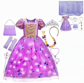 LED Light Up Princess Dress for Girls 3-8 Years Halloween Costume & Gifts