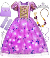 LED Light Up Princess Dress for Girls 3-8 Years Halloween Costume & Gifts