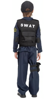 Kids SWAT Police Officer Costume Role Play Kit Halloween Dress Up Unisex