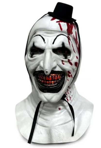 Halloween Killer Clown Mask Full Head Latex Scary Costume for Adults Cosplay