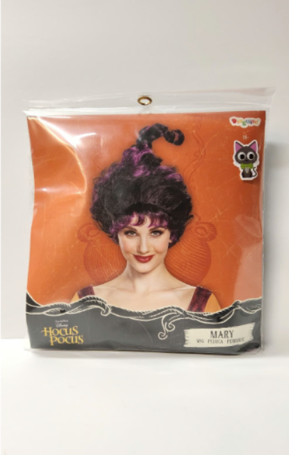 Disney Hocus Pocus Mary Purple & Black Teen & Adult Halloween Costume Wig