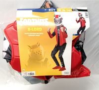 Halloween Fortnite X-Lord Cosplay Youth Jumpsuit & Mask Costume Medium 8/10