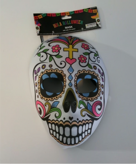 Halloween Day of The Dead Costume Multi Color Skull Mask