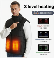 SNOW DEER Heated Vest - 5 Heating Zones, 10-Hour Warmth