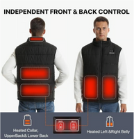 SNOW DEER Heated Vest - 5 Heating Zones, 10-Hour Warmth