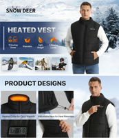 SNOW DEER Heated Vest - 5 Heating Zones, 10-Hour Warmth