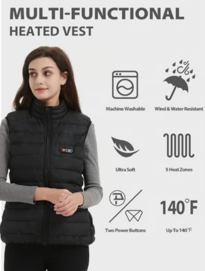 PTAHDUS Lightweight Women's Heated Vest: Battery Included Comfort Winter Wear