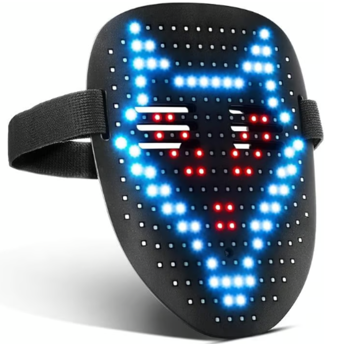 BAISEMAIN LED Mask for Halloween & Cosplay | Dynamic Display, Gesture Control