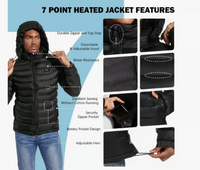 PLIDINNA Heated Puffer Jacket: 4 Heating Zones, + 10 Hour Battery Winter Coat