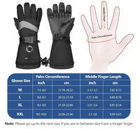 LATITOP Heated Ski Gloves Rechargeable Battery Touchscreen Waterproof 10H Heat