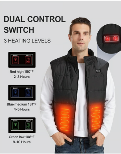 Day Wolf Heated Vest - Waterproof, Windproof, Warmth! battery Included