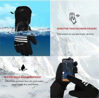 Hccsport Cold Weather Gloves Waterproof Anti-Slip Hand Warmers Skiing Large