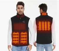 SGKOW Men's Heated Vest - Battery Included, Black Fleece Large