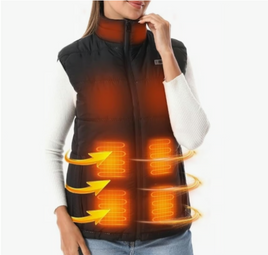 WERMSOCK Lightweight Heated Vest: 9 Heating Zones, 3 Levels Women's Medium