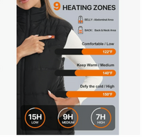 WERMSOCK Lightweight Heated Vest: 9 Heating Zones, 3 Levels Women's Medium