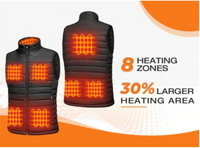 Camoner 8 Heated Zone Vest - , Lights-out Design Men's Large Water Resistant