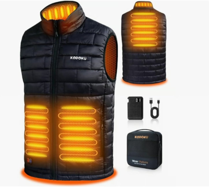 KODOKU Men's Heated Vest 7.4V - 2023 Upgrade, Lightweight Winter Base