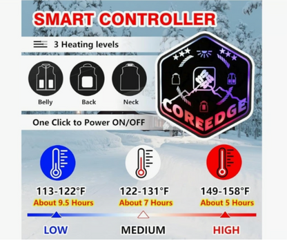 COREEDGE Women's Smart Heated Vest - 5-in-1 Controller, Rechargeable Battery