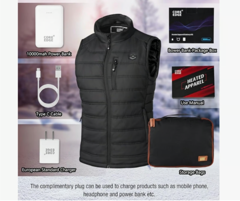 COREEDGE Women's Smart Heated Vest - 5-in-1 Controller, Rechargeable Battery