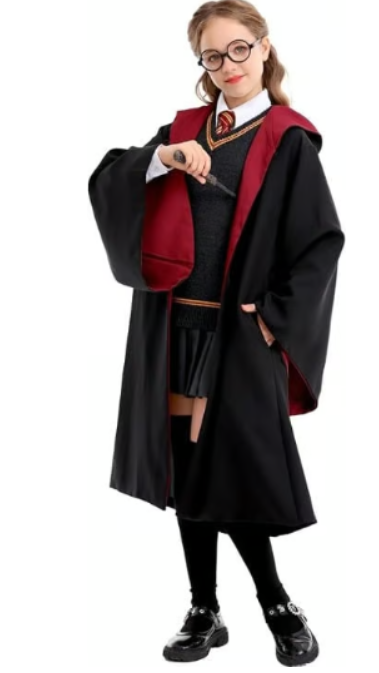 Loiahoer Kids & Teens Magical Wizard Robe | Halloween Costume Cloak XS