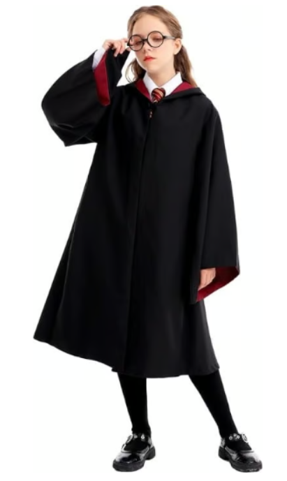 Loiahoer Kids & Teens Magical Wizard Robe | Halloween Costume Cloak XS