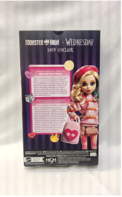 Monster High x Wednesday Enid Sinclair Doll - Pink Outfit w/ Accessories