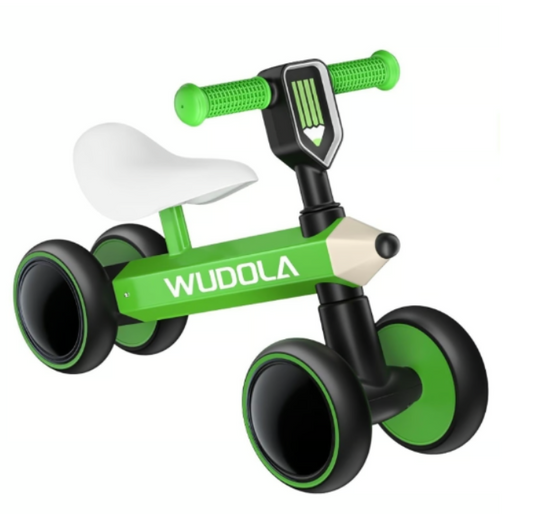 Wudola Baby Balance Bike, Safe & Durable, Green Kids Pedaless Training Bicycle