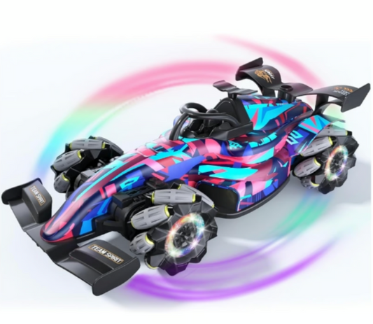 High-Speed Stunt Racing RC Car w/ Spray, Lights & Music for Kids 6+