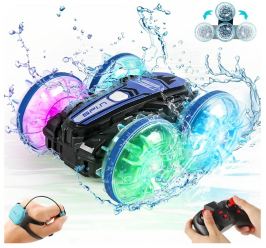 Funbud Amphibious RC Car - Gesture Control & LED Lights - Waterproof