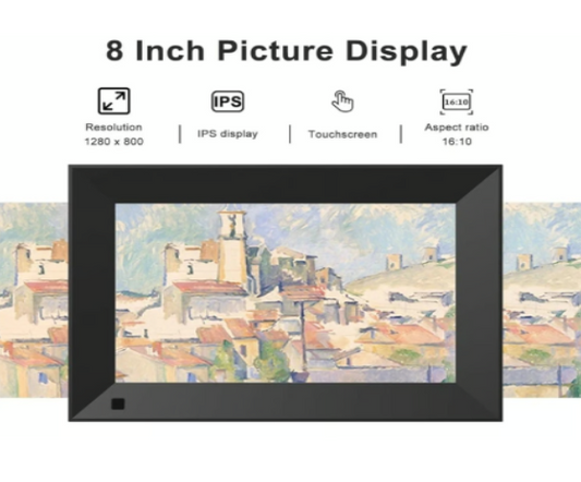 Arktronics 8" Digital Photo Frame WiFi & Bluetooth, 32GB, HD IPS Touch Screen