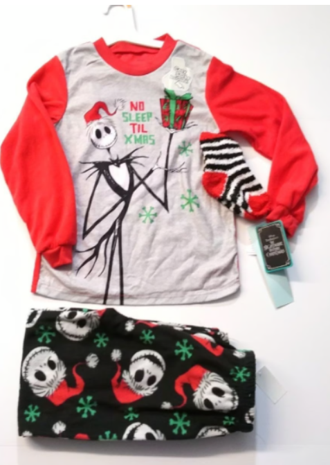 Size 6/7 The Nightmare Before Christmas Jack Skellington Christmas Pajamas