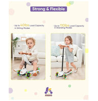 KRIDDO 5-in-1 Kids Scooter, LED Wheels, Adjustable Height