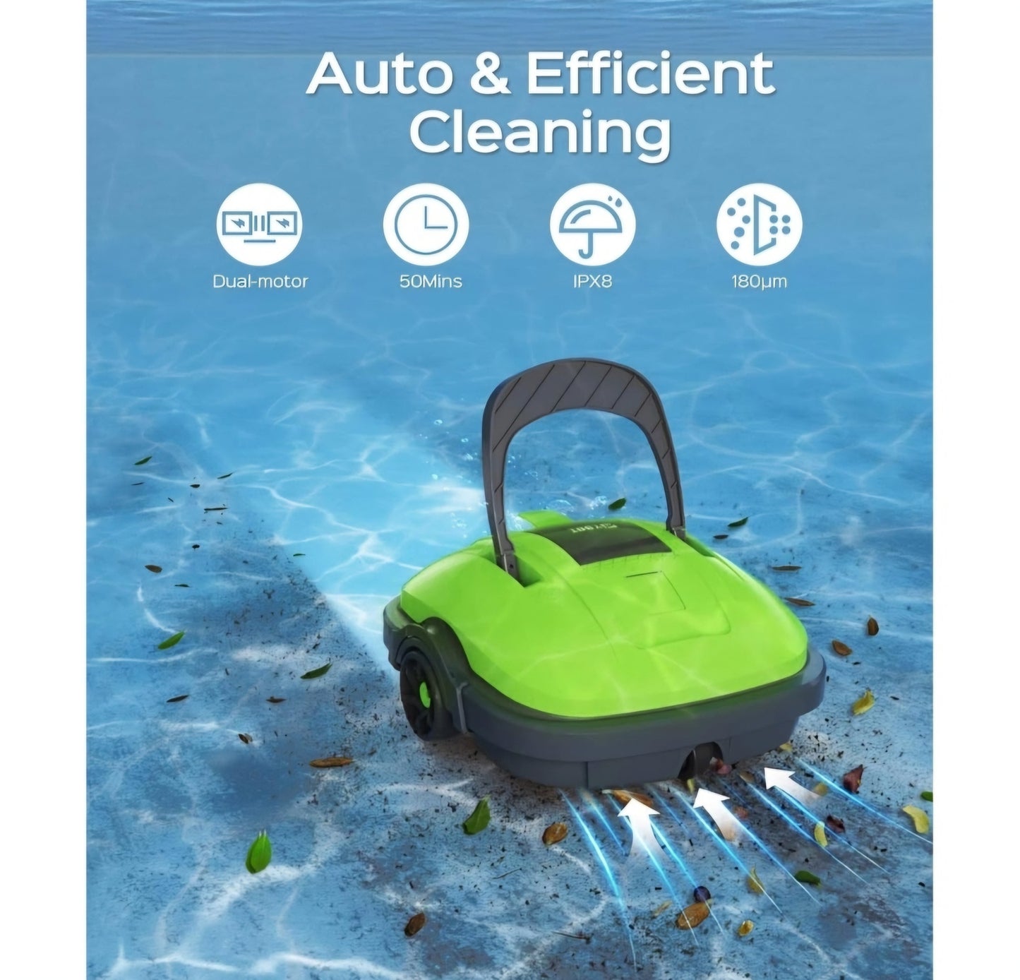 WYBOT Cordless Robotic Pool Cleaner - Sparkling Pool Vacuum Cleaner