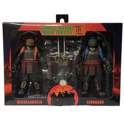 TMNT Teenage Mutant Ninja Turtles 3 Michelangelo & Leonardo Samurai 7 2-Pack