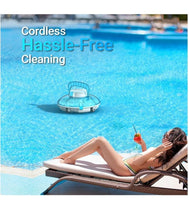 Cordless Robotic Pool Cleaner Lasts 60 Mins Above/In-Ground Pools up to 26 Feet