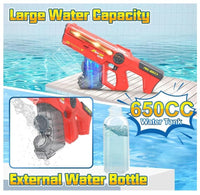 EagleStone LED Electric Water Gun 650CC, 33FT Range - Pool Party Toy