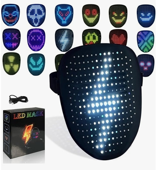 Gesture-Controlled LED Mask with 50 Patterns - COOLGUARDER for Parties