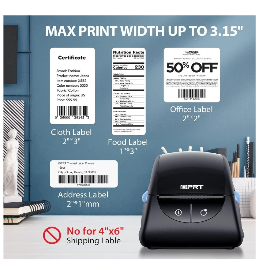 iDPRT SP310 Thermal Label Printer for Barcode, Mailing, and More