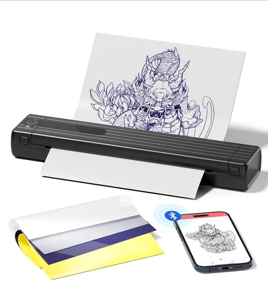 COLORWING TP83 Wireless Tattoo Stencil Printer with Transfer Paper