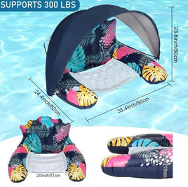 Extpro Pool Float with Canopy - Floral Design