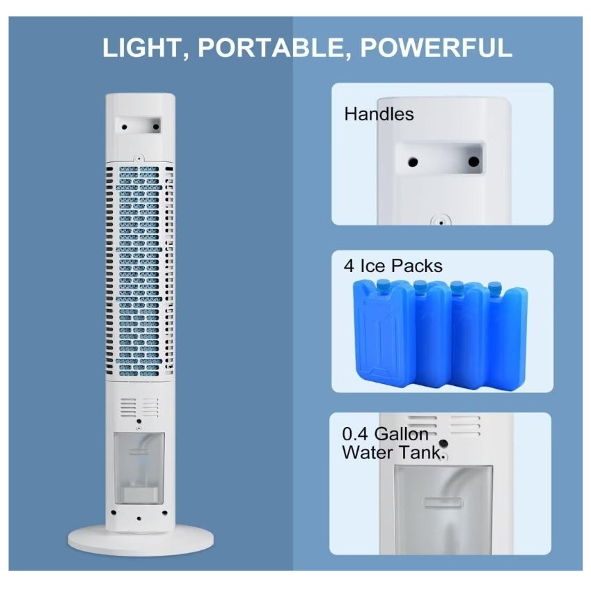 BEBEGINE 3-in-1 Portable Air Conditioner Tower Fan, Remote, Oscillating