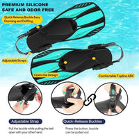 Snorkeling Gear for Adults - Mask Fins Snorkel Set with Panoramic View